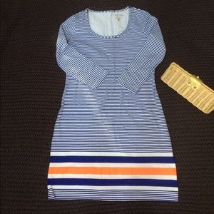 LILLY PULITZER  100% cotton blue and white dress